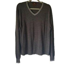 Men's‎ Toscano V neck Long Sleeve Shirt Cuffs Ribbing Hem Large